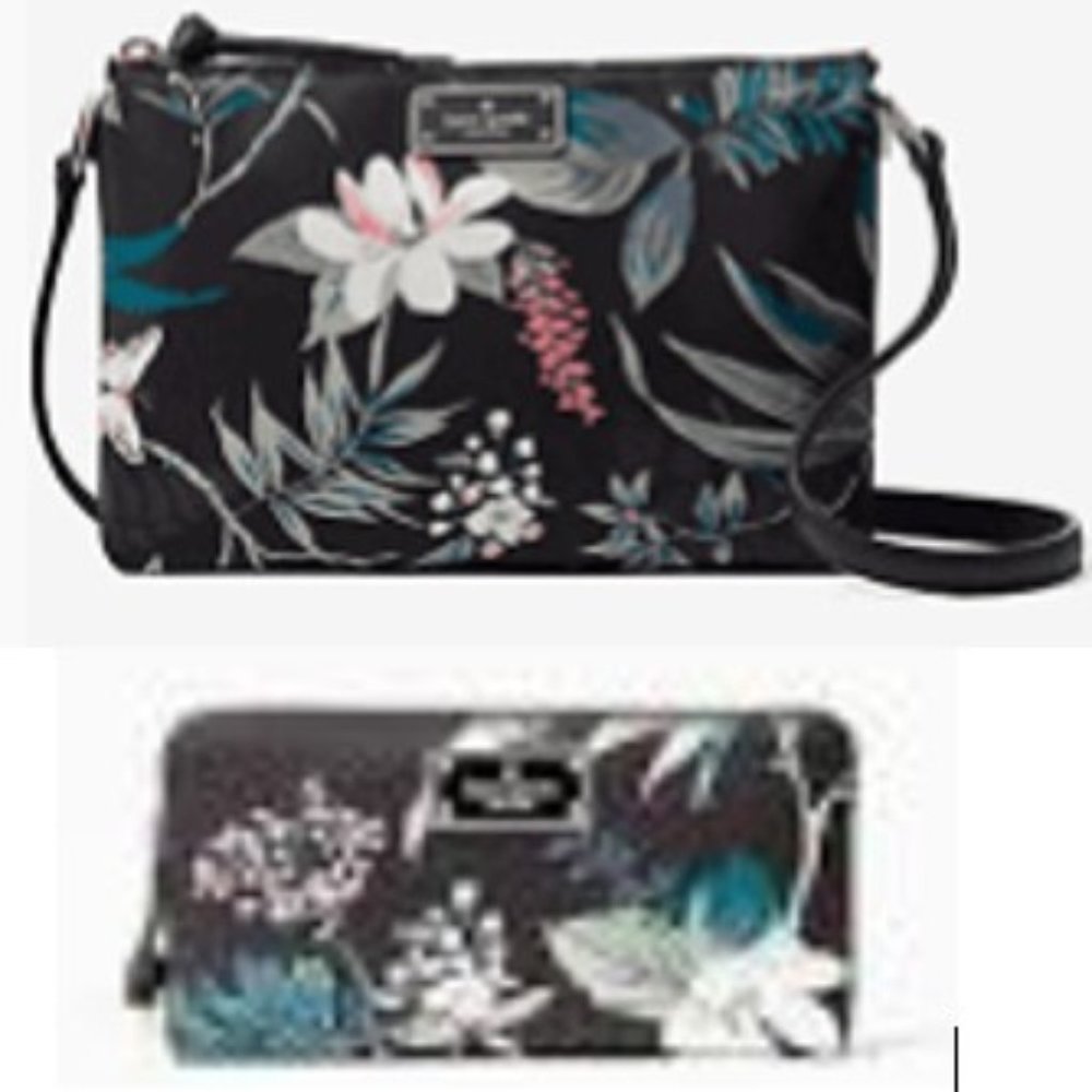 Kate Spade Wilson Botanical Crossbody & Wallet